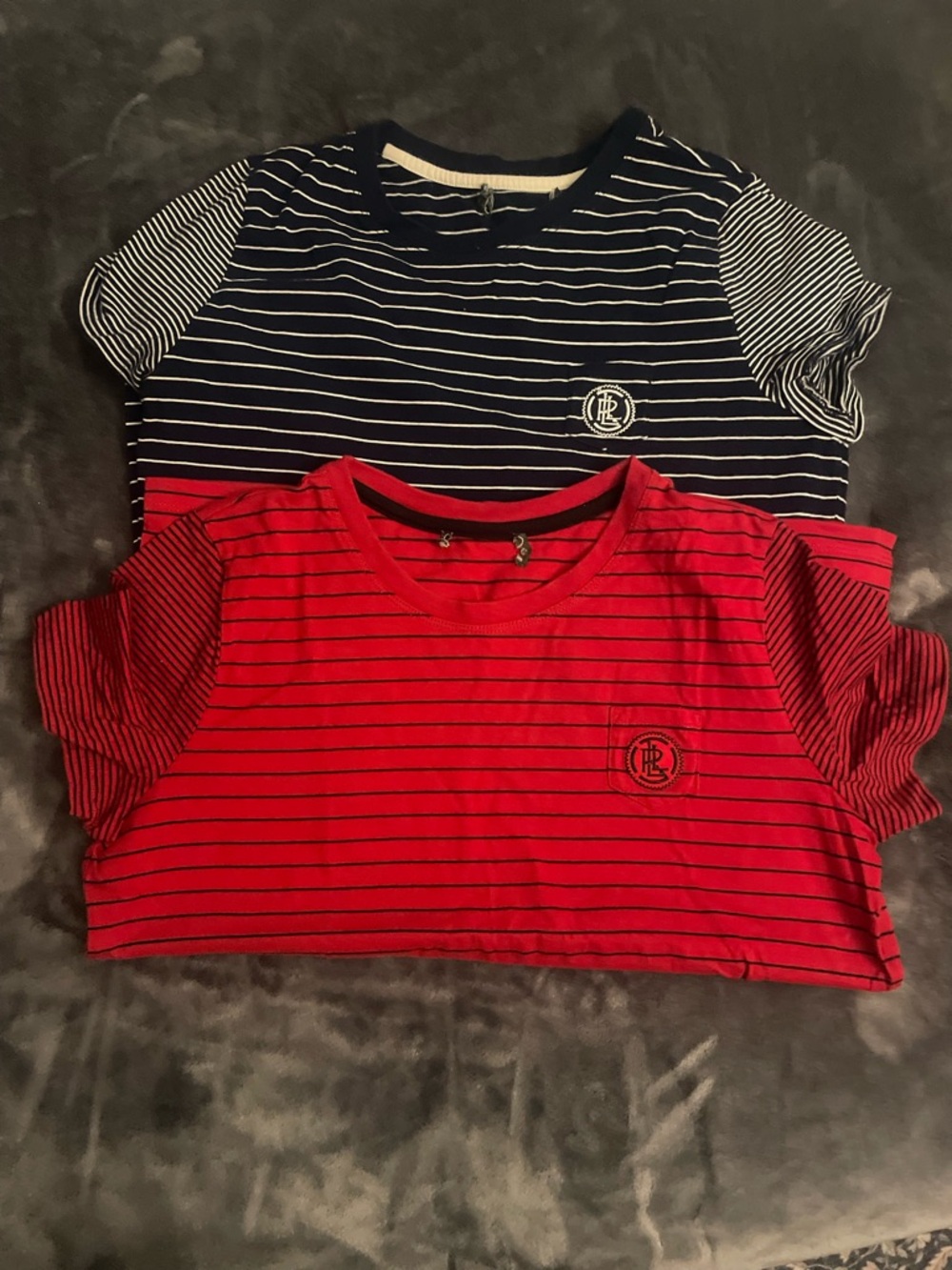 Ralph Lauren Kids Striped Short Sleeve Tee - Red and Navy
